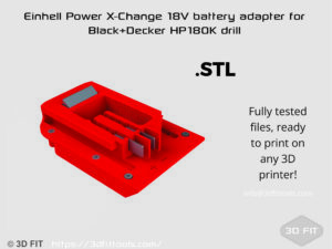 Einhell Power X-Change 18V battery adapter for Black+Decker HP180K drill