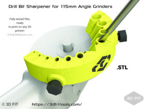Drill Bit Sharpener for 115mm Angle Grinders – 118° Precision