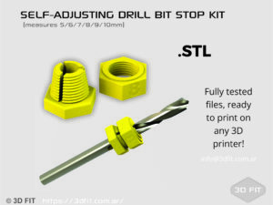 Self-adjusting drill bit stop Pack 5/6/7/8/9/10